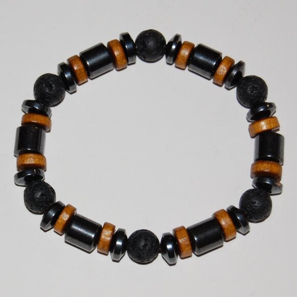 Gemstone Bracelet,Magnetic Bracelet,Gemstone and Magnetic Beads - Picture 1 of 2